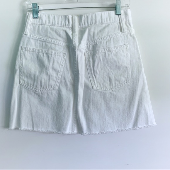 Madewell Women’s White A-Line Buttons Denim Skirt - Picture 5 of 6